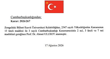 BEUN Rektörlüğüne Prof. Dr. Ahmet Ulusoy atandı