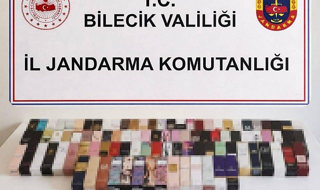 Bilecik'te 300 bin liralık kaçak parfüm ele geçirildi