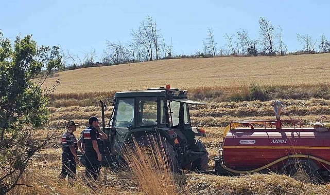 Bilecik'te biçerdöver operatörlerine yangın uyarısı