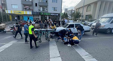 Bilecik'te motosikletin çarptığı yaya yaralandı