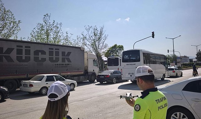 Bilecik'te trafik denetimine drone desteği
