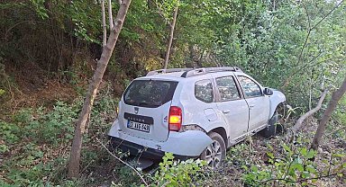Bingöl'de otomobil bahçeye uçtu: 2 yaralı