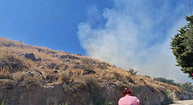 Bodrum'da makilik yangını