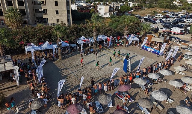 Bodrum'da plaj voleybolu heyecanı