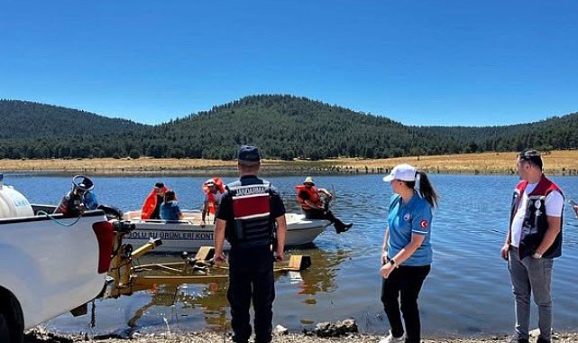 Bolu'da 500 metre kaçak ağ ele geçirildi