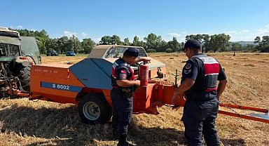 Bolu'da jandarmadan hasat döneminde yangın denetimi