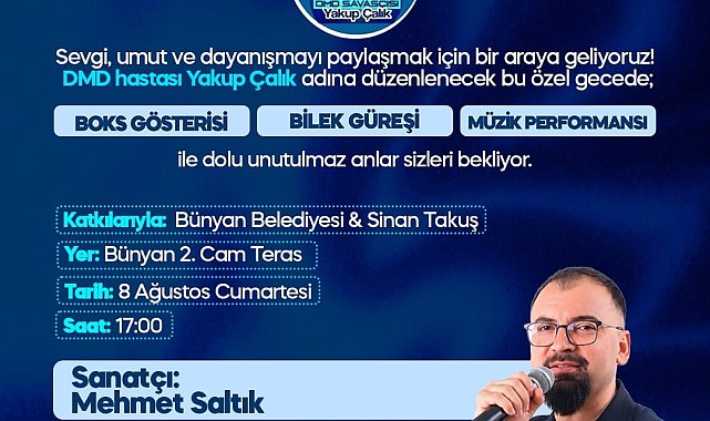 Bünyan'da hasta çocuk için dayanışma gecesi düzenlenecek
