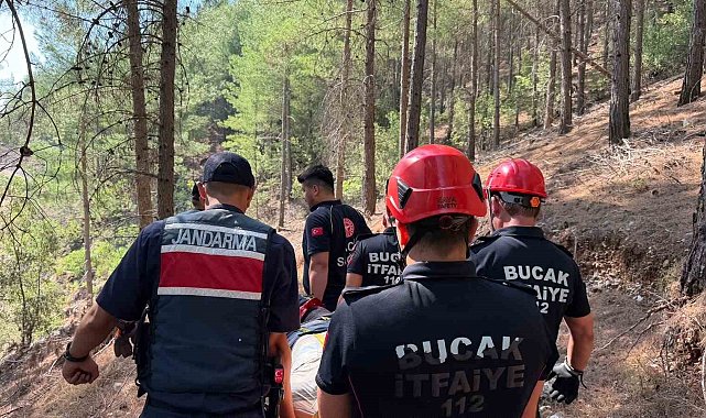 Burdur'da kayalıklardan düşen vatandaş ekiplerin müdahalesiyle kurtarıldı