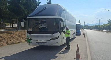 Burdur'da şehirlerarası yolcu otobüslerine sıkı denetim