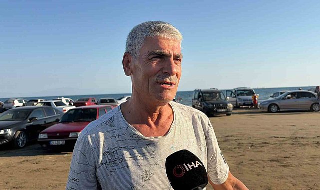 Burnaz Plajı'nda yaz yoğunluğu drone ile görüntülendi