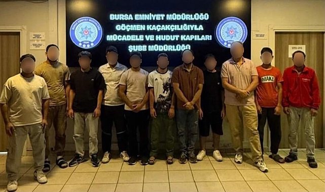 Bursa'da kaçak göçmen operasyonu: 11 kişi yakalandı, 1 şüpheli gözaltında