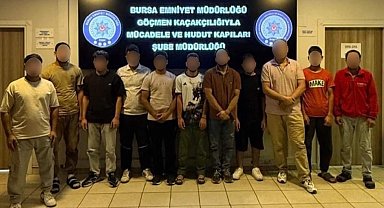Bursa'da kaçak göçmen operasyonu: 11 kişi yakalandı, 1 şüpheli gözaltında