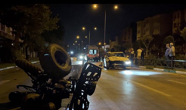 Bursa'da kaza dehşeti saniye saniye kamerada...ATV ile yolun karşısına geçerken canından oldu