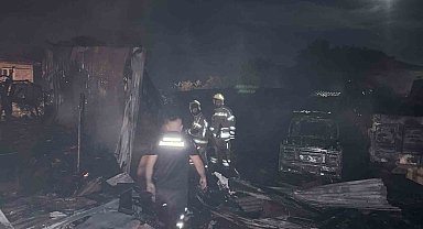 Bursa'da samanlıkta başlayan yangın eve sıçradı