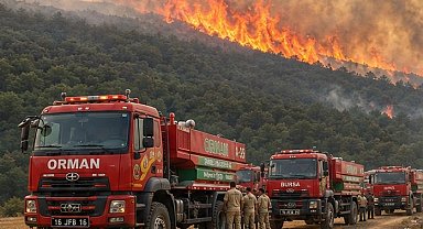 Bursa'da orman yangını! Havadan ve karadan yoğun müdahale