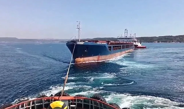 Çanakkale Boğazı'nda 142 metrelik gemi emniyete alındı