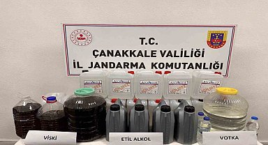 Çanakkale'de kaçak alkol operasyonu