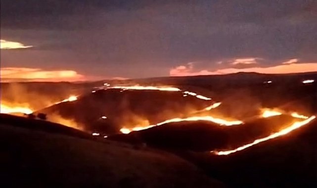 Çankırı'da etkili olan arazi yangını uzun uğraşlar sonucu kontrol altına alındı