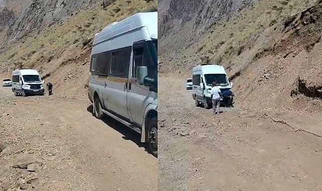 Cennet-Cehennem Vadisi'ne giden turistler yolda kaldı