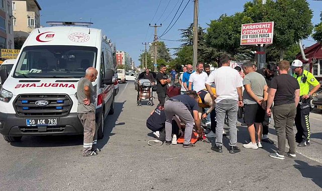 Çerkezköy'de çarpışan motosiklet sürücülerinden biri yaralandı