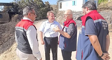 Çine'de yangın sonrası hasar tespit çalışmaları sürüyor