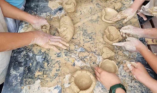 Çocuklar seramik çamuruyla hayal güçlerini sanata yansıttı