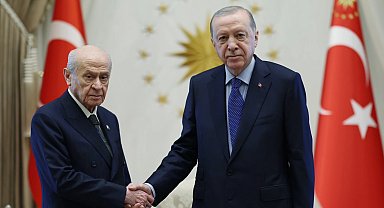 Cumhurbaşkanı Erdoğan, Bahçeli'yi Külliye'de kabul etti