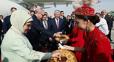 Cumhurbaşkanı Erdoğan Bişkek'te