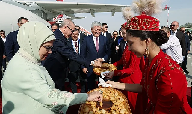 Cumhurbaşkanı Erdoğan Bişkek'te