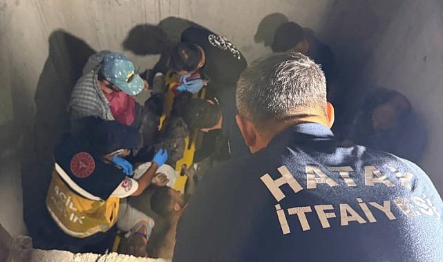 Defne'de asansör boşluğuna düşen işçi yaralandı