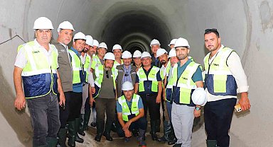Defneli muhtarlar, Türkiye'nin en büyük atık su tünelini inceledi