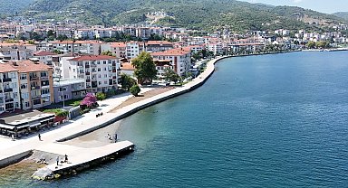 Değirmendere sahili dalga kırıcı setle güçlendirildi