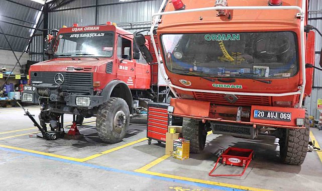 Denizli Orman Bölge Müdürlüğü atıl durumdaki araçlar ve geri dönüşüm malzemelerini kullanarak ateş savaşçılarının konforunu yükseltiyor