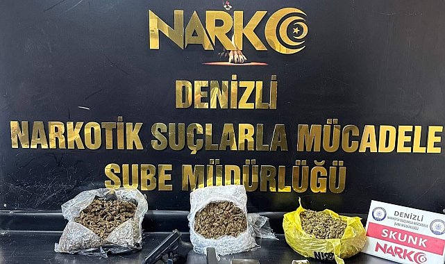 Denizli'de 3 kilo 25 gram skunk ele geçirildi