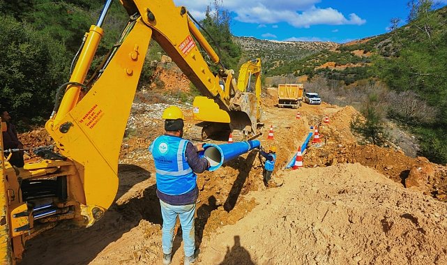 DESKİ, Çal'ın 2 bin 850 metrelik içme suyu terfi hattını yeniledi