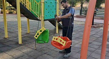 Didim Belediyesi parklarda bakım ve onarım çalışmalarını sürdürüyor