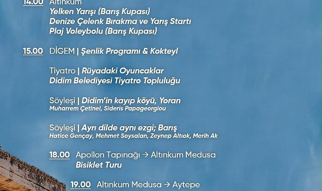 Didim Belediyesi tarafından düzenlenen 31. Didim Barış Şenliği başlıyor