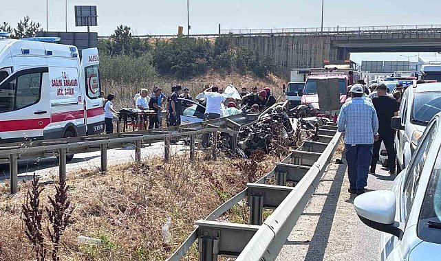 Direksiyon hakimiyetini kaybeden otomobil bariyere girdi