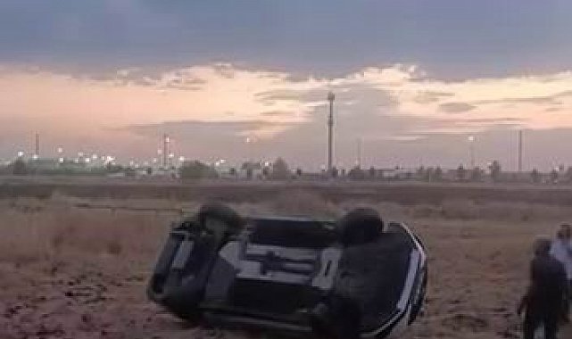 Diyarbakır'da otomobil tarlaya uçtu: 1 yaralı