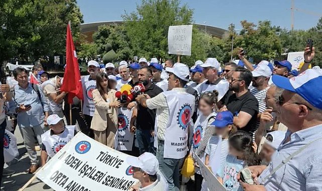 Doruk Madencilik işçilerinden Ankara Garı'na yürüyüş