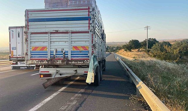 Edirne'de kamyona çarpan kamyonetin sürücüsü hayatını kaybetti