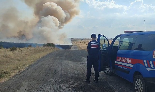Edirne'de merada yangın çıktı: Yoğun duman trafiği durma noktasına getirdi