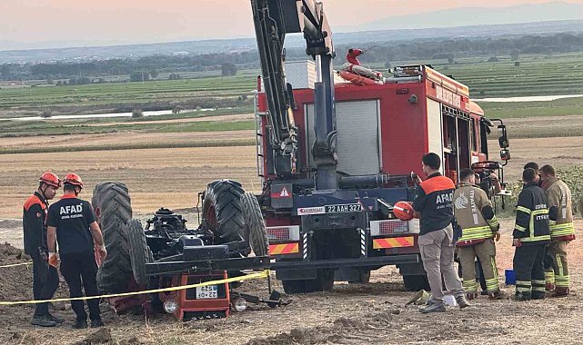 Edirne'de traktörün altında kalan çift hayatını kaybetti
