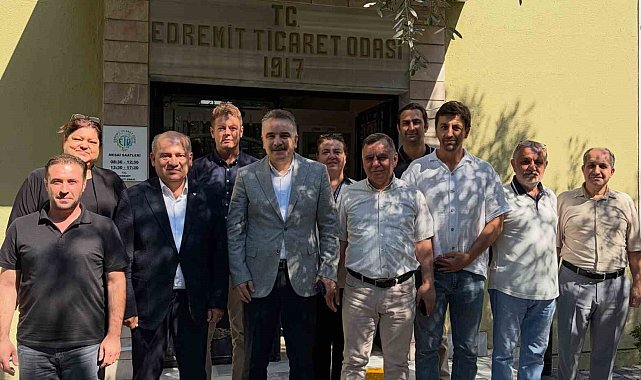 Edremit Kaymakamı Ahmet Odabaş'tan Edremit Ticaret Odası'na veda ziyareti