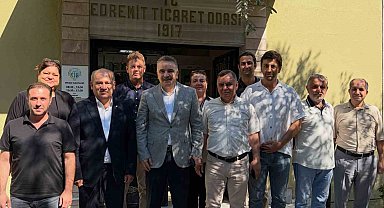 Edremit Kaymakamı Ahmet Odabaş'tan Edremit Ticaret Odası'na veda ziyareti