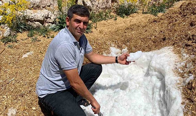Elbistan'da yaz sıcağına karşı asırlık kar geleneği