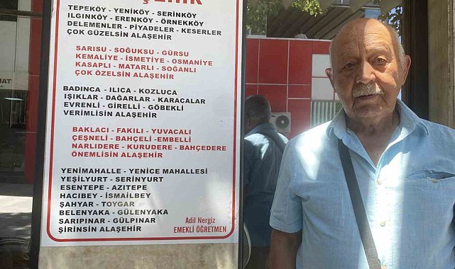 Emekli öğretmen, Alaşehir'in 51 mahallesini şiirde buluşturdu