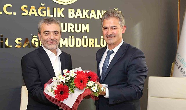Erzurum Sağlık Müdürlüğü'nde bayrak değişimi: Bedir görevi Meral'e devretti