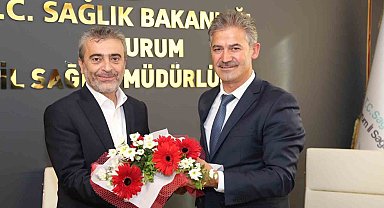 Erzurum Sağlık Müdürlüğü'nde bayrak değişimi: Bedir görevi Meral'e devretti