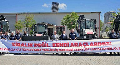 Esenyurt Belediyesi araç filosuna 5 yeni iş makinesi kazandırdı